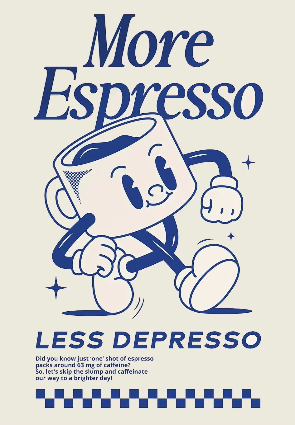 More Espresso Less Depresso Funky Cafe Coffee Quotes Poster Print Canvas Painting Wall Art Pictures for Kitchen Room Home Decor