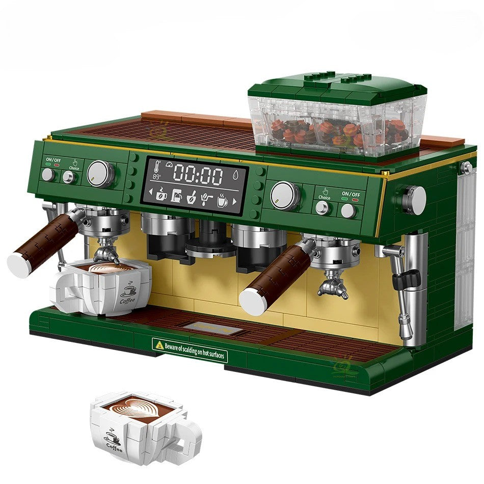 Cafetera Vintage Verde de Bloques