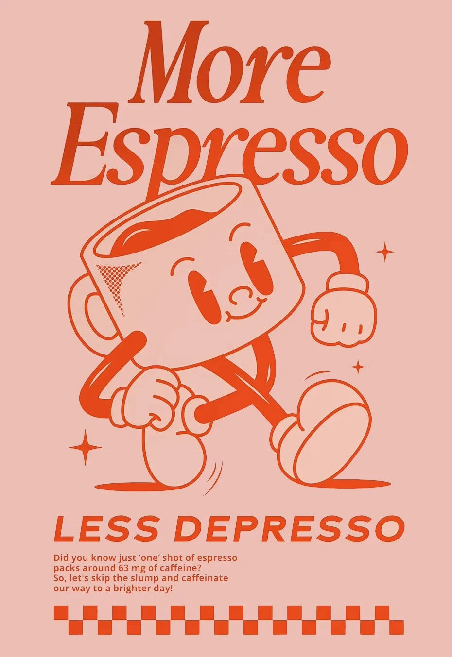 More Espresso Less Depresso Funky Cafe Coffee Quotes Poster Print Canvas Painting Wall Art Pictures for Kitchen Room Home Decor