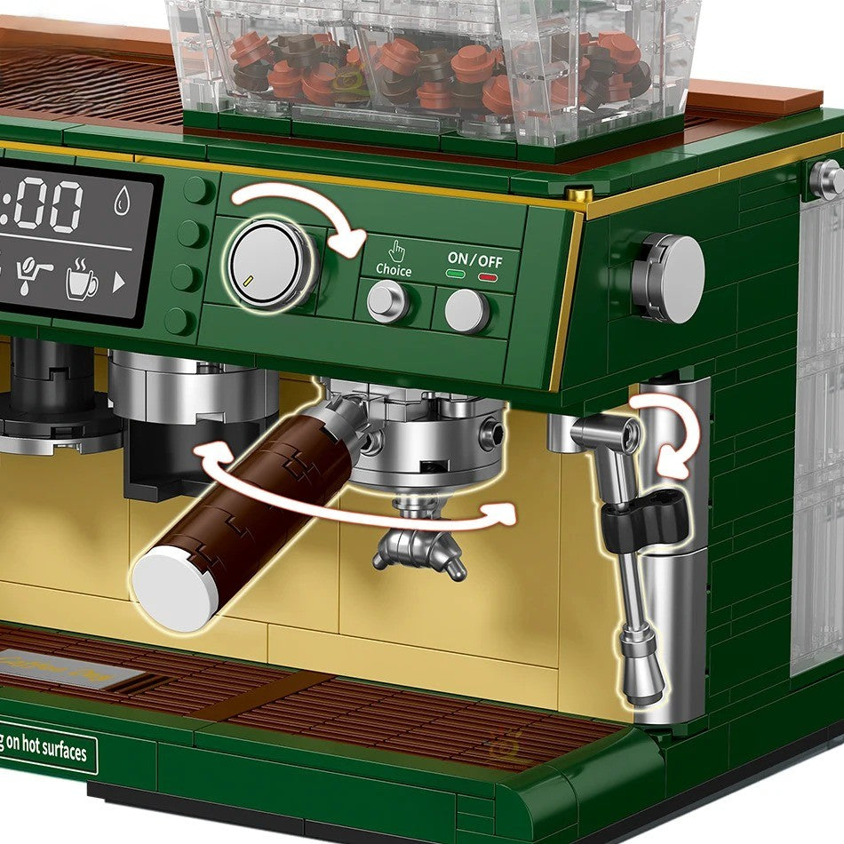 Cafetera Vintage Verde de Bloques