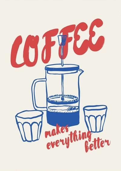 Modern Trendy Retro Vintage Pasta Coffee Espresso Wall Art Prints Canvas Painting Poster Picture for Office Kitchen Home Decor