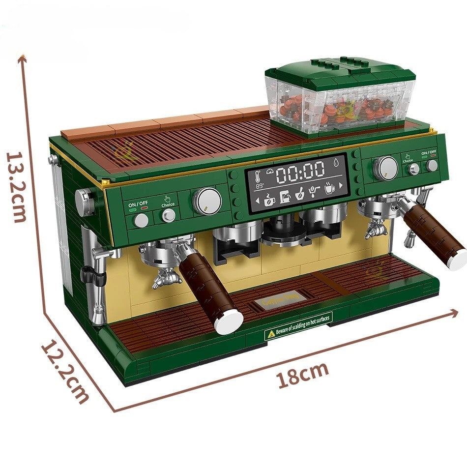 Cafetera Vintage Verde de Bloques